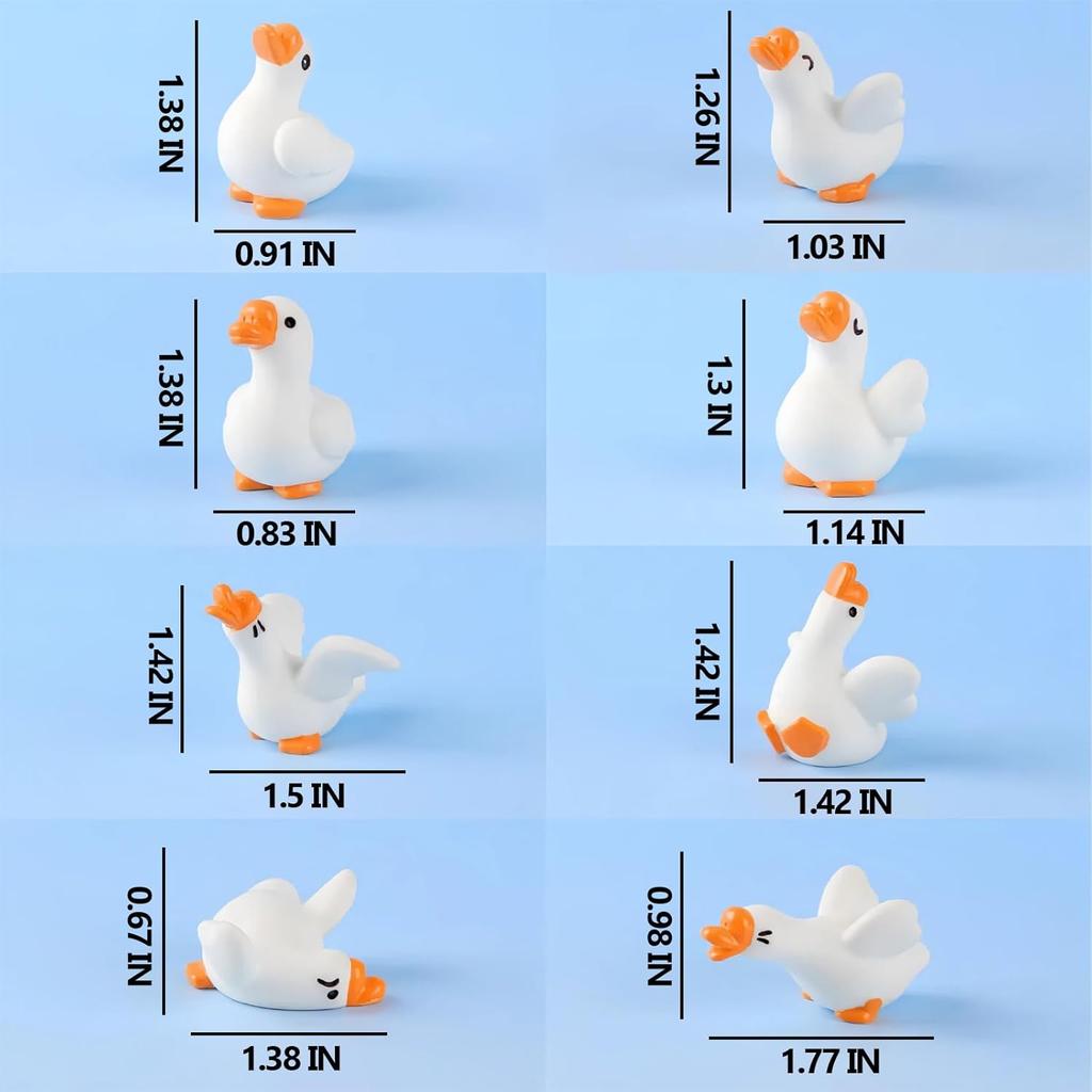 Смешной гусь, аксессуары для приборной панели автомобиля, милые автомобильные аксессуары для женщин, мини-фигурка гуся для автомобиля, дома, рабочего стола