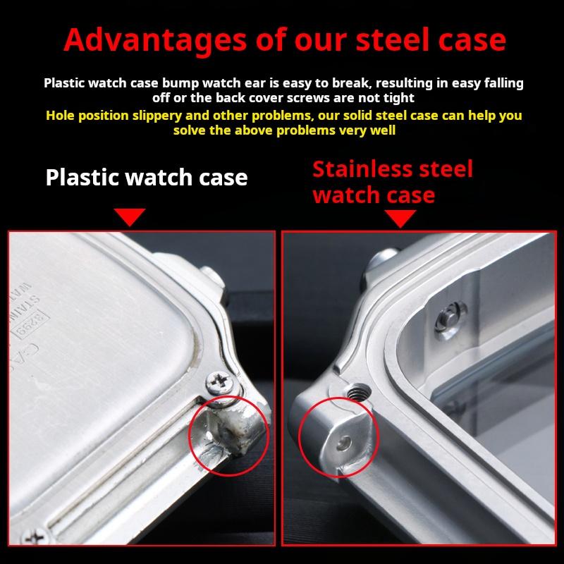 Ae1200 Модные Аксессуары Для Casio Комплект Корпуса Модифицированный Металл AE-1200 Ae-1300 Безель Стекло Ремешок Кольцо Стальная Часовая Лента