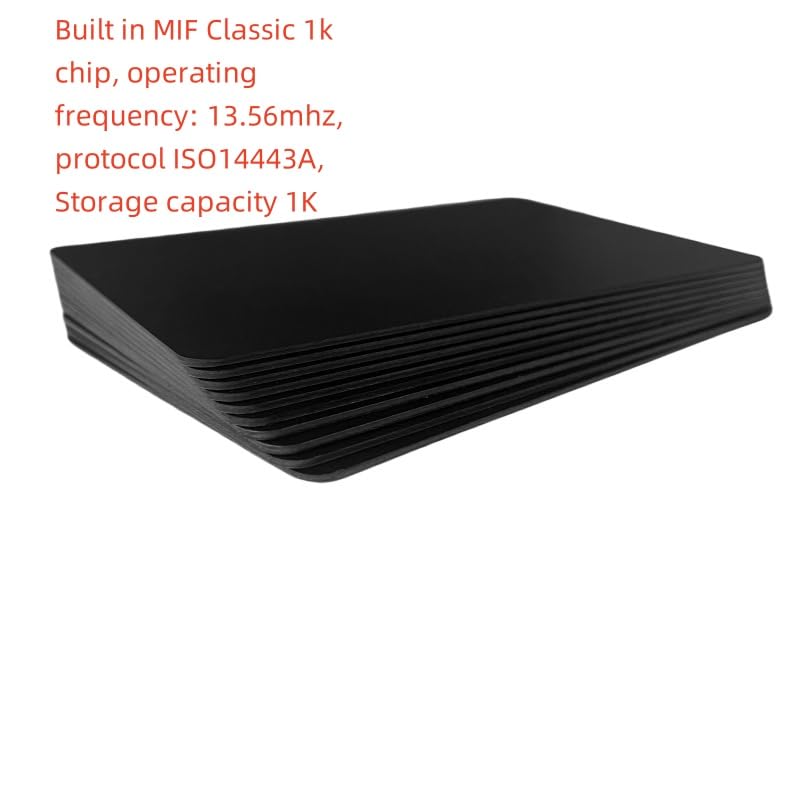 RFID-карта MIFARE Classic 1K, 13,56 МГц, ISO14443A, пустая, цветная, ПВХ-карта (10 шт.) (черный)