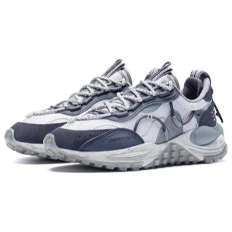 Li Ning CF Star Track Модные Кроссовки с Амортизацией Низкие Спортивные Повседневные Обувь Мужская Микрокристаллический Серый AGLS159-2