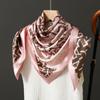 90X90CM Bandannas New Print Sunscreen Square Kerchief Four Seasons Fashion Flower Silk Scarves Europe And America Luxury Shawls