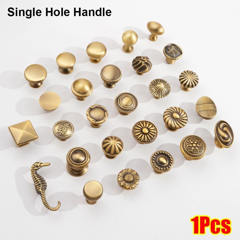 1 шт. винтажная ручка для шкафа, многоразмерная дверная ручка, антикварная ручка для ящика, мебельный аксессуар