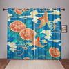Chinese Gold Fish Blackout Window Curtains for Bedroom Living Room Bathroom Kicthen Door Hall Home Thick 2Pieces High Shading