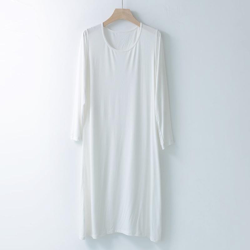 Женская ночная рубашка из модала с длинными рукавами – свободная, тонкая, идеальная для весенних и летних пижам