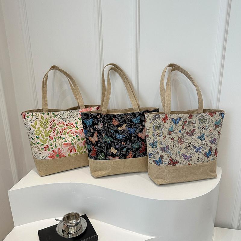 Large Size Beach Bag Fashion Folding Women Handbag Shoulder Bags Ladies Casual Flower Printing Shopping Tote