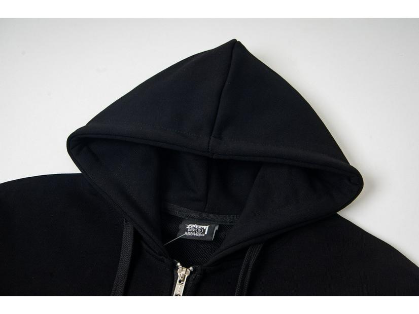 SS25BACK Ретро Худи на молнии High Street: Пришейте новую шляпу с вышитым логотипом-буквой