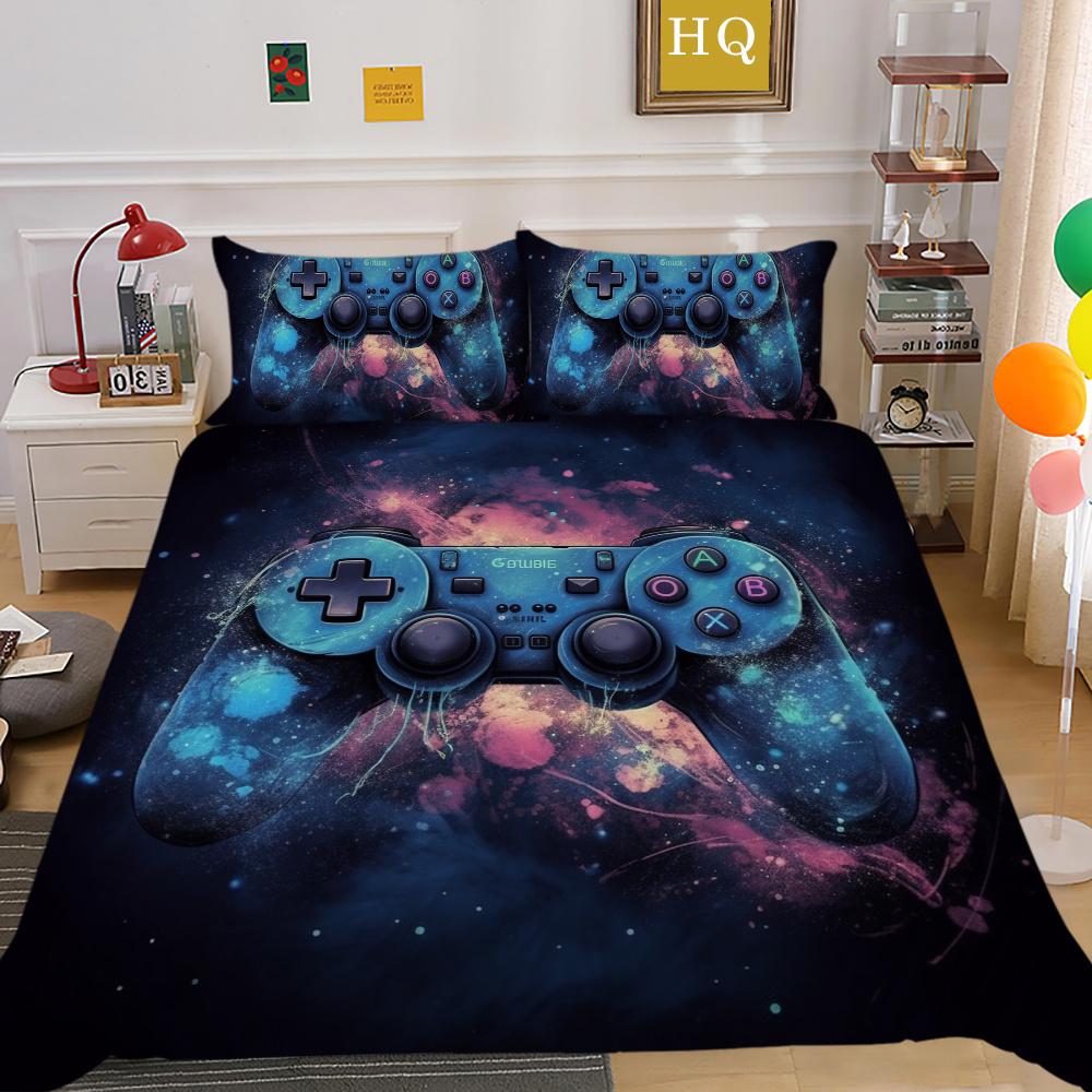 Пододеяльник для мальчиков в игровом стиле, домашние покрывала, комплект постельного белья королевского размера, модное постельное белье, домашние постельные принадлежности для подростков, костюмы