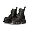 Heavy Metal Platform Punk Botinkalar Razor Dekor Gothik Mototsikl Botinkalari O'rta Boldir