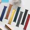 Leather Link For Iwatch Band 44mm 40mm 41mm 45mm 42mm 38mm Magnetic Loop Bracelet iWatch Series 3 5 4 SE 6 7 Strap