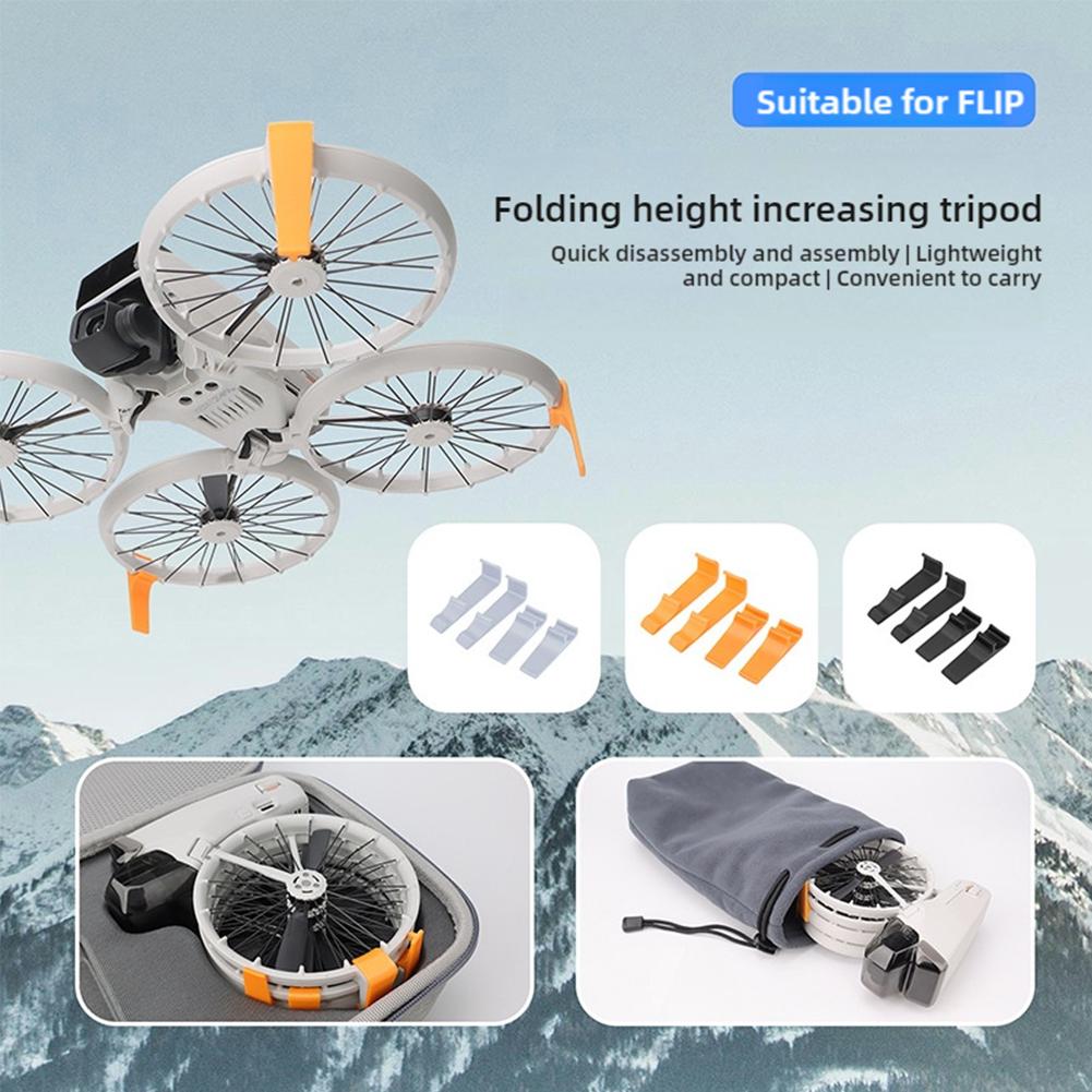 1set Increased Rear Leg for Dji Flip Unmanned Aerial Tripod Landing Protection Folding Vehicle K8M2