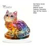 Kitten Acrylic Ornament 2D Colorful Cat Ornament with Base Cat Tabletop Decoration Sign for Home Mantel Desk Bookshelf Decor