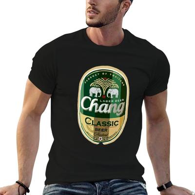 Футболка с этикеткой тайского пива Chang футболки для мужчины упаковка белые хлопковые футболки высокое качество Футболка