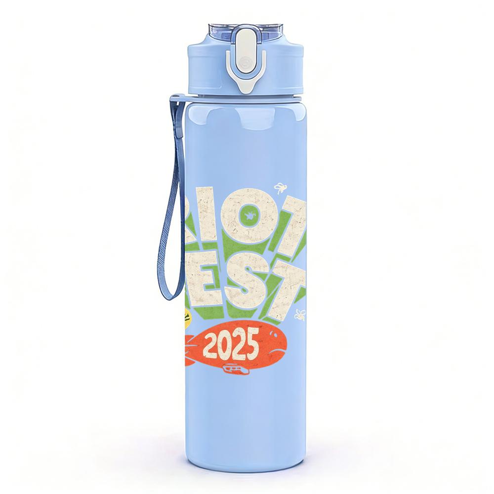 1PC Boy Cartoon Colorful Retro Print 750ml Portable Sports Water Bottle Leakproof Gym Outdoor Travel Drink Cup