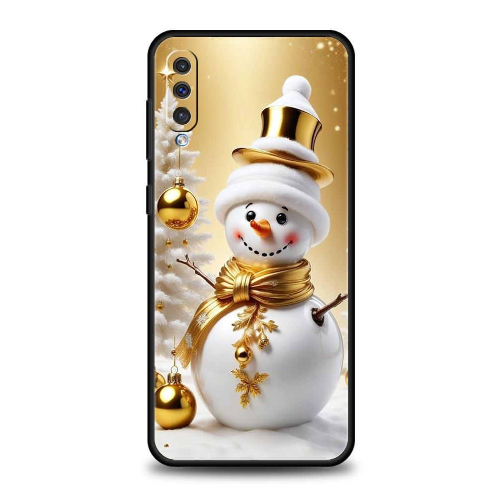 Рождественский снеговик Чехол для телефона для Samsung Galaxy A56 A36 A26 A16 A34 A24 A42 A22 A20 A12 A40 A30 A10 5G Мягкий ТПУ Чехол-оболочка Сумки