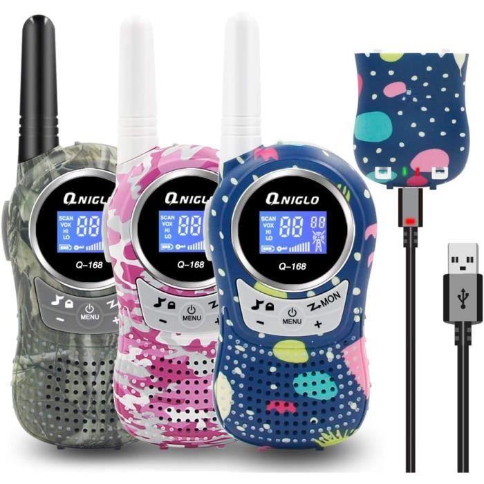 Talkie walkie - qniglo - q168plus - camouflage - rechargeable - vox 8 canaux 2-5km