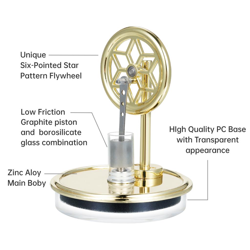 Low Temperature Stirling Engine Assembled Educational Steam Heat Model for Classroom Teaching