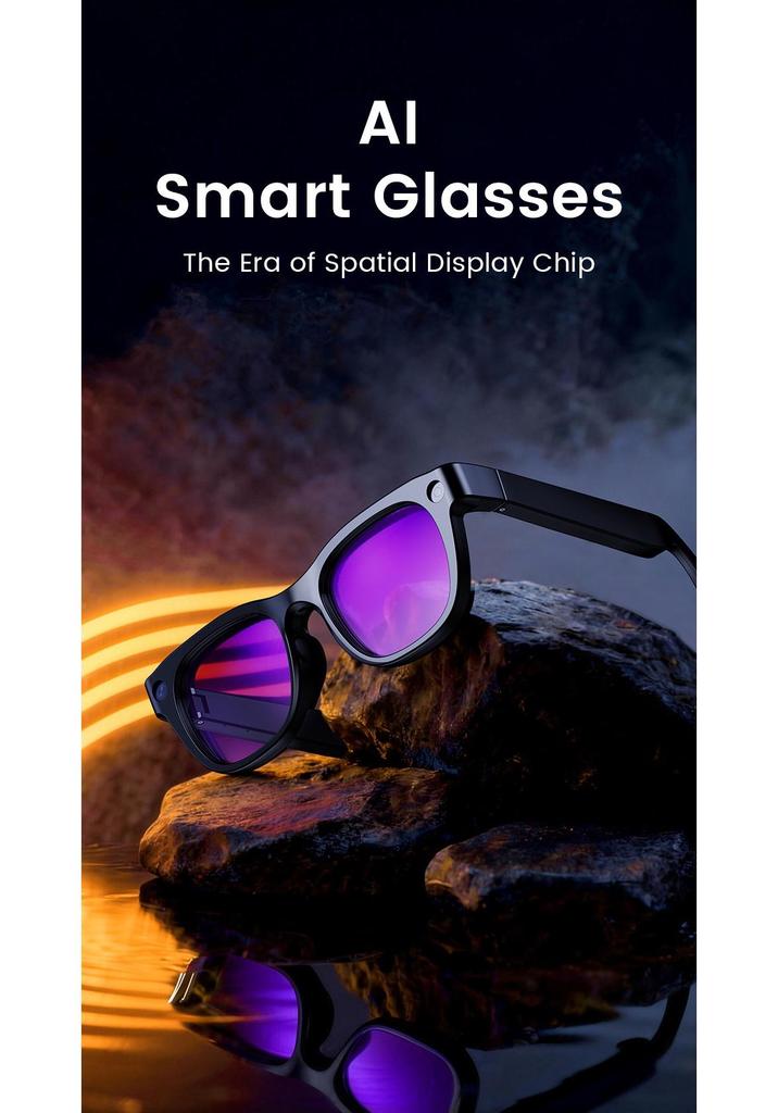 New E06 Smart Photo Glasses: AI Translation, 800W Pixel, Dual Mic Noise Reduction, Anti-Shake.