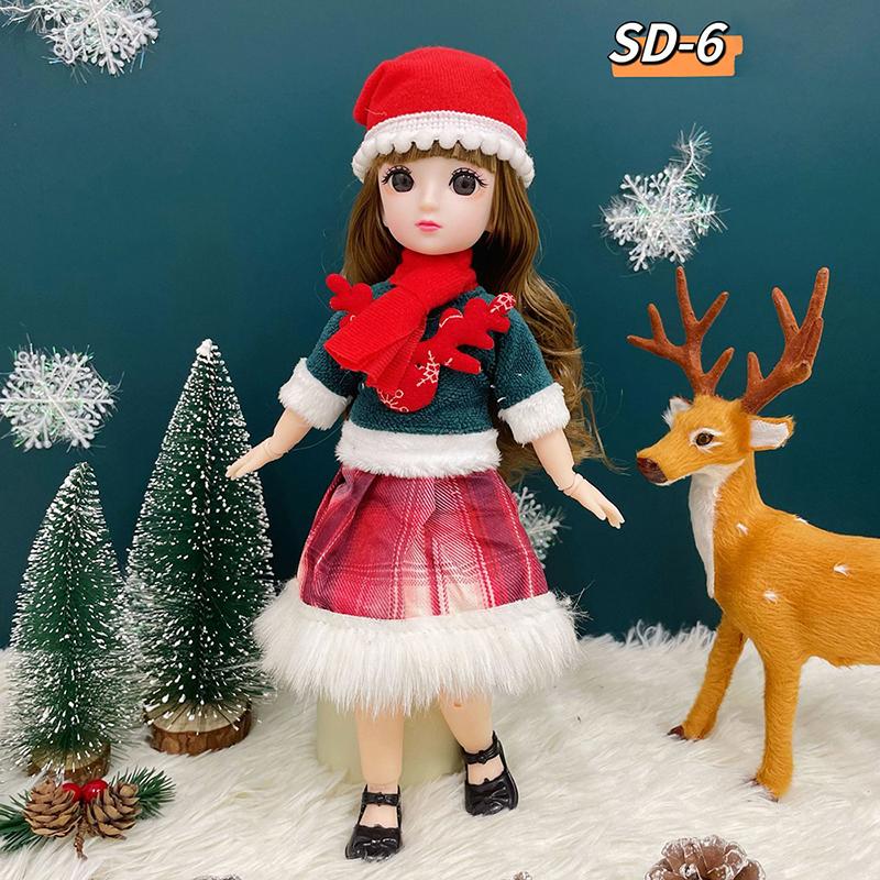 30cm Bjd Doll 23 Moveable Joints 12 Inch Christmas Dolls With Clothes and Shoes Kids Toys For Girl's Christmas Gifts