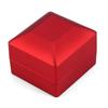Fashionable LED Lighted Ring Storage Box Jewelry Display Case Gift Red