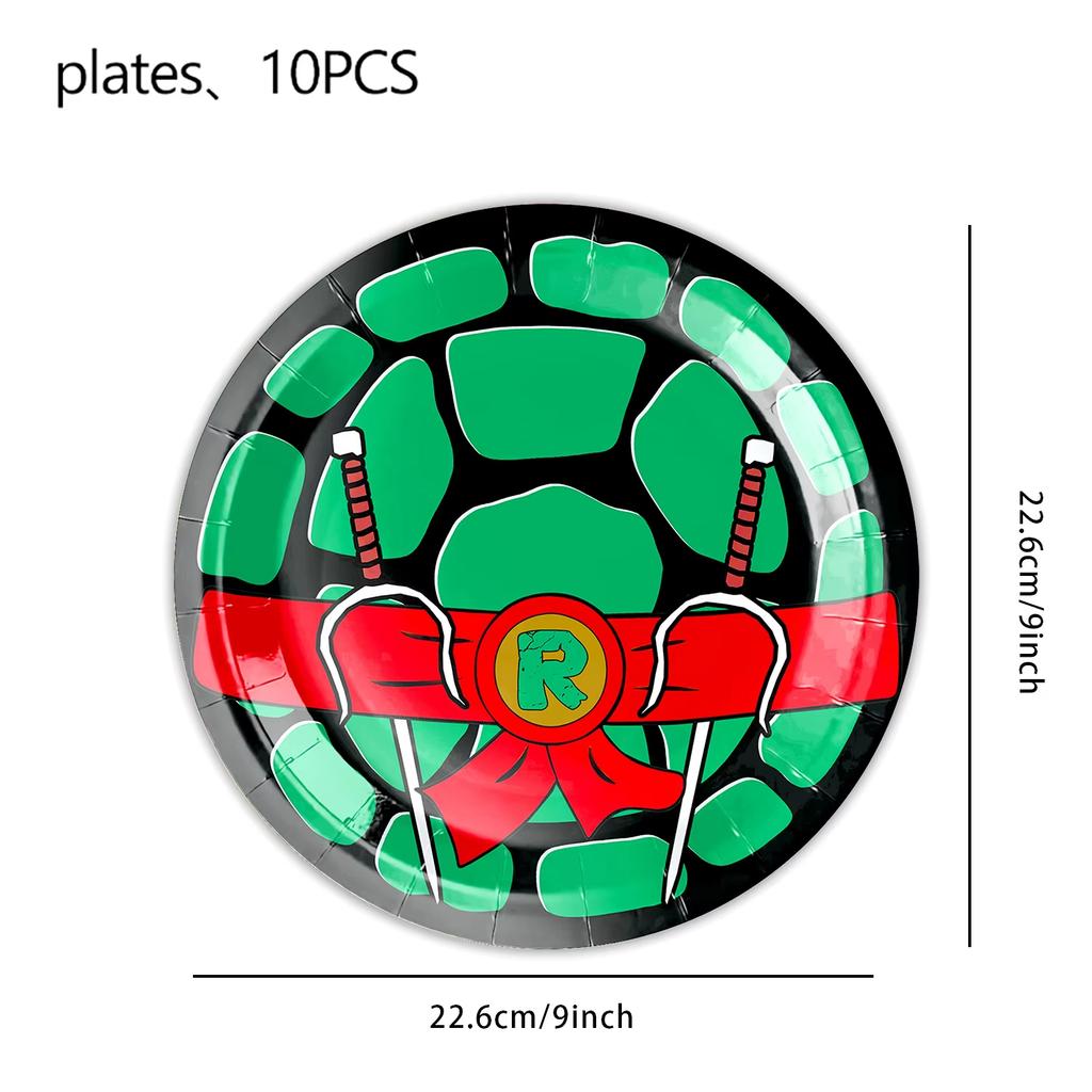 Cartoon Turtles Birthday Party Decoration Favors Cups Plates Stickers Bunting Flag Balloons For Kids Favors Baby Shower Supplies