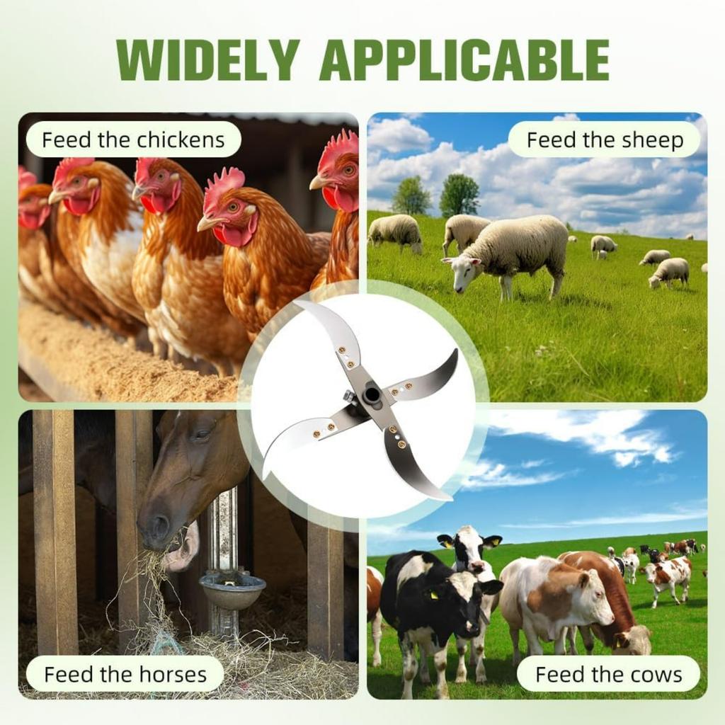 Household Farming Grass Shredder Knife Blades,12mm Hole Diameter with 12 Mounting Holes, Improves Grass Shredding and Chopping Efficiency (12 Kits)
