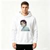 Men Anime Character Print Pullover Hoodie Casual Long Sleeve Tops For Adults