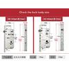 Smart Fingerprint Lock Lock Body Security Door 24*240 Double Active Double Fast 250×260 Single Hole 280 Round Universal
