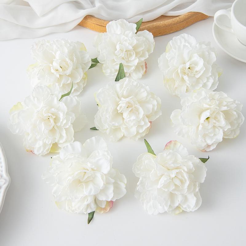 5/10 шт. Искусственно сделанные цветы с обожженными краями и пионами для домашнего досуга, заколки для волос, свадебное украшение одежды, скрапбукинг