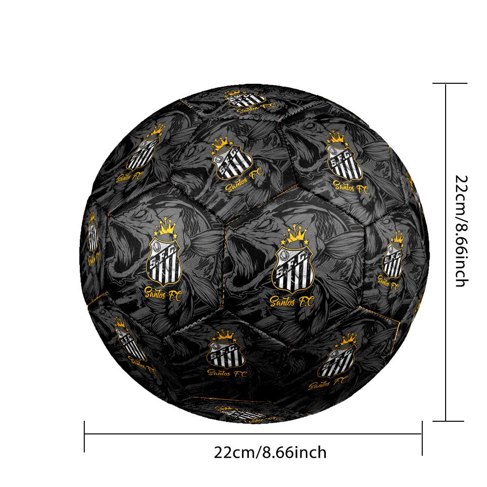 Powerful Football Crest Design Printed Size 5 Soccer Balls, High-Quality, Anti-Slip, Protective Football, A Unique Gift , Birthdays, Christmas Gifts