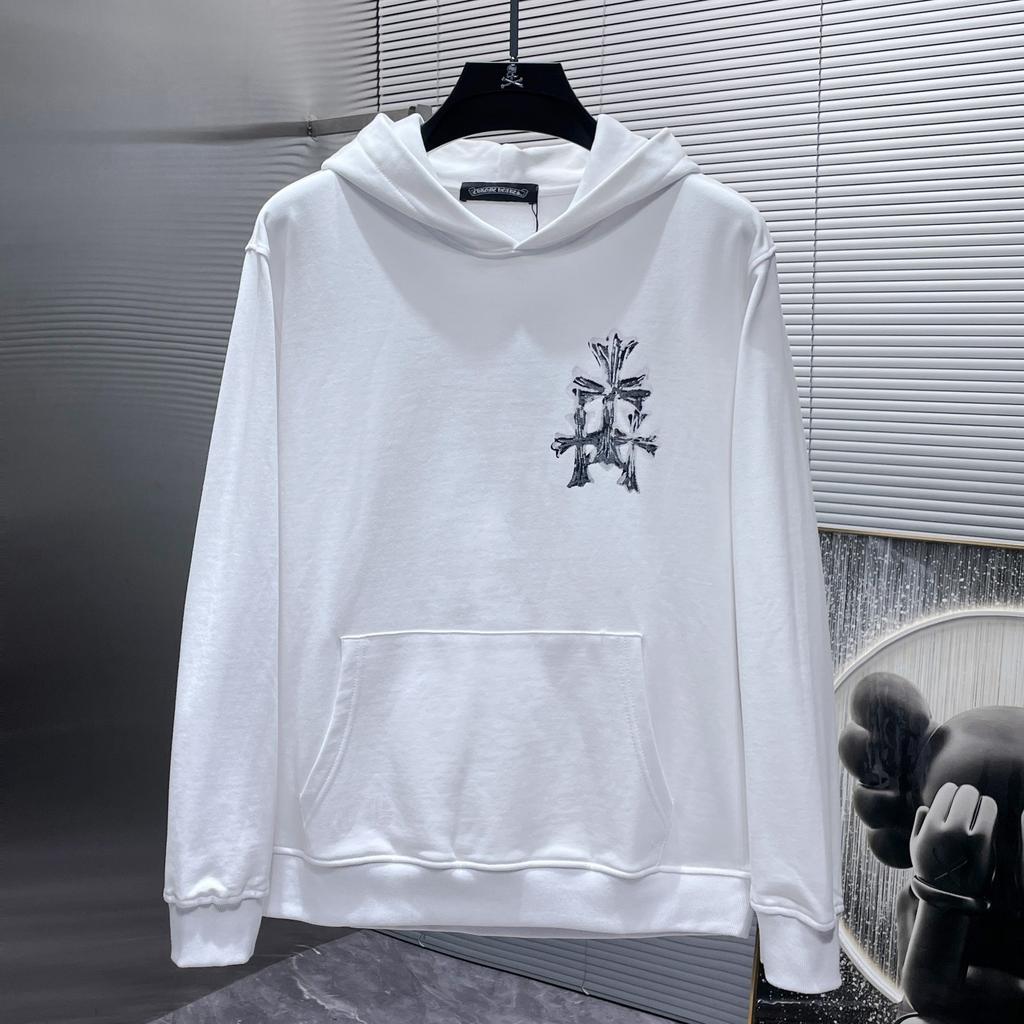 8602 CHROME HEARTS 2025 New Spring and Autumn Plus-size Thin Style Classic Style Logo Hooded Sweatshirt for Couples