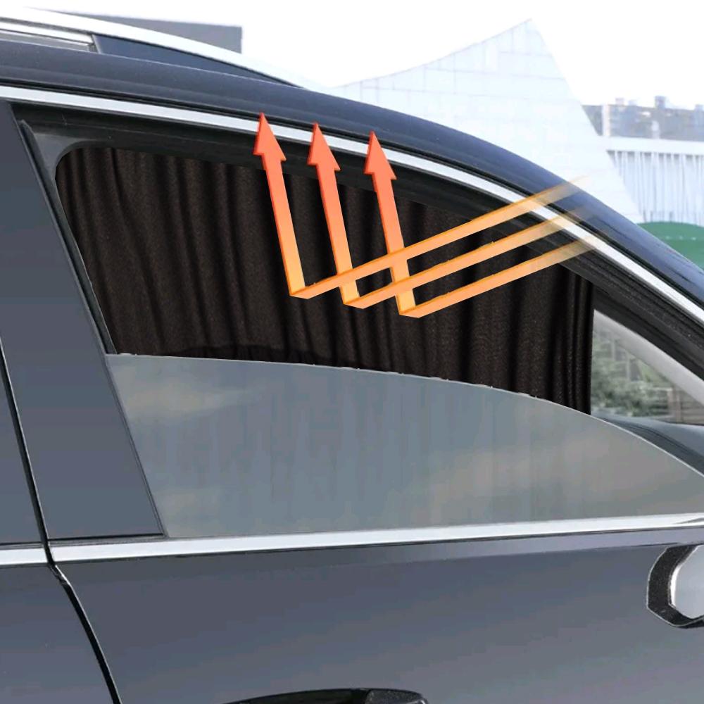 2 шт. Автомобильные шторы для конфиденциальности, солнцезащитный козырек на боковое окно, присоска, тепловая ткань, УФ-защитный чехол, универсальные аксессуары для салона автомобиля