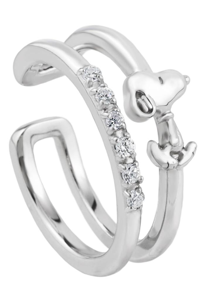 Limited Snoopy Layered Ear Cuff 1P Single Ear Ear Clip Silver 925 PEANUTS Official Official Goods [Shinjuku Ginnokura] Non-pierced