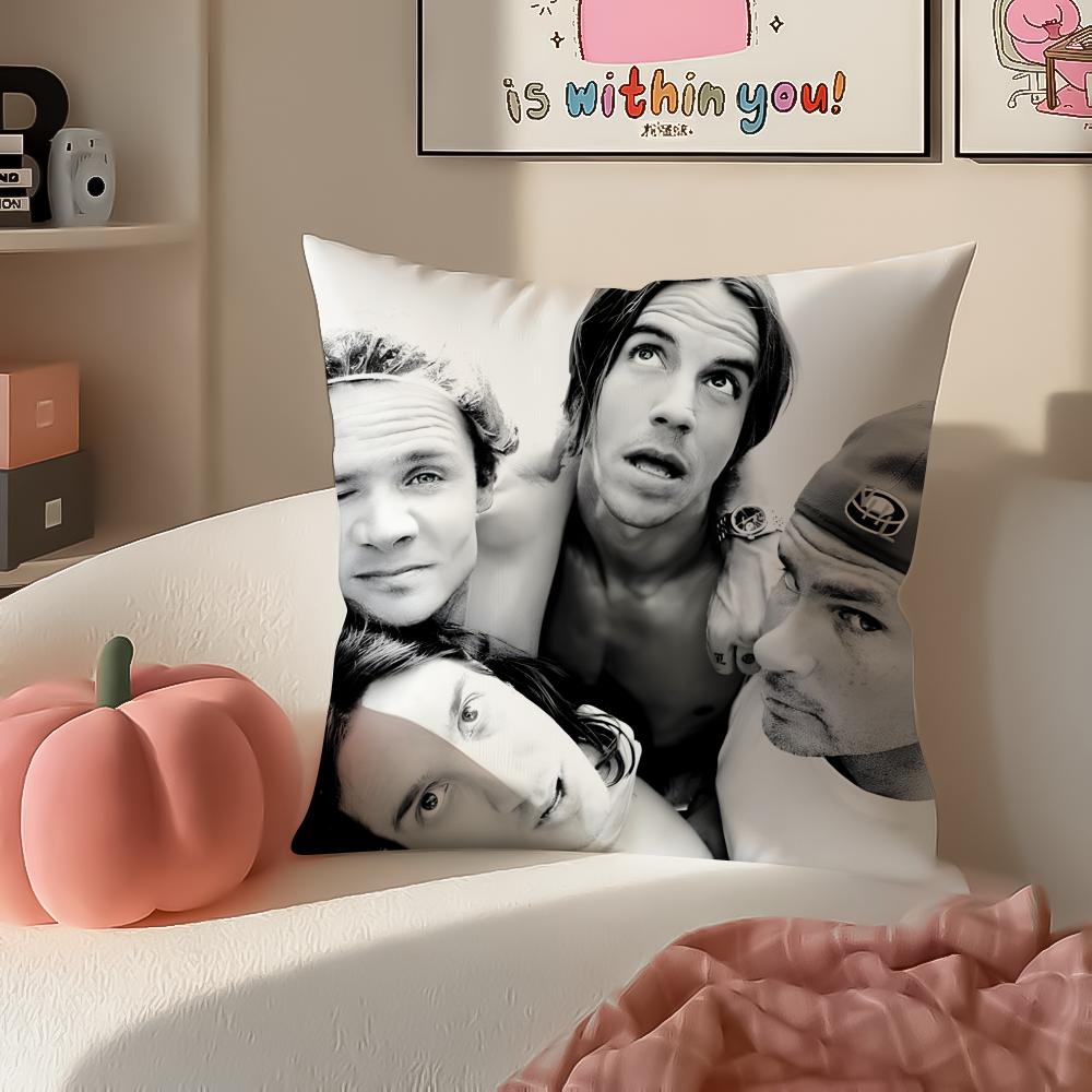 Energetic American Band RRed Hot Chili Peppers Cushion Cover Pillowcase Short Plush Invisible zipper Room Sofa Cushion Cover