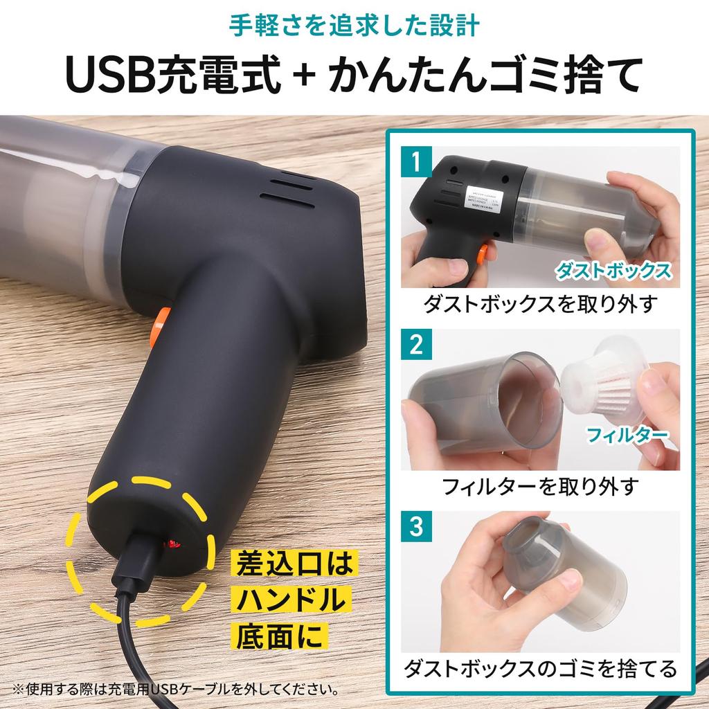 Пылесос Chocos Handy Cleaner Беспроводной тип, который можно использовать в помещении и для чистки автомобиля Мощный USB-аккумулятор Высокая мощность всасывания Маленький