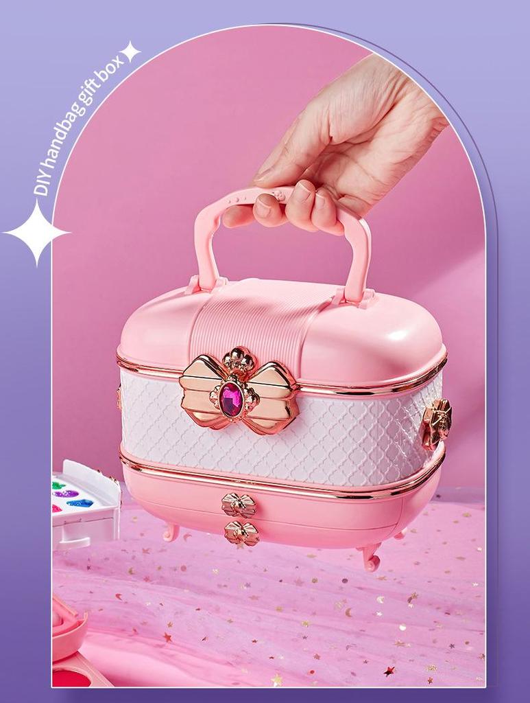 Doll-Inclusive Children's Makeup Set: Princess Cosmetics Box with Nail Polish