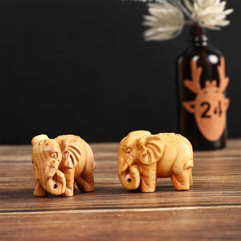 Украшения Мини-ландшафт Талисман Удачи Деревянные Фигурки Слонов Мини-Животные Статуэтка Чакры Исцеление