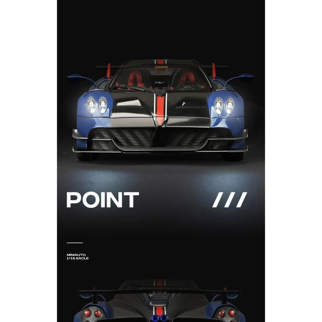 1/18 Pagani Huayra BC Суперкар Сплав Машинка Литые и Игрушечные Транспортные Средства Модель Машины Звук и Свет Инерционная Машинка Игрушки для Детей Подарки
