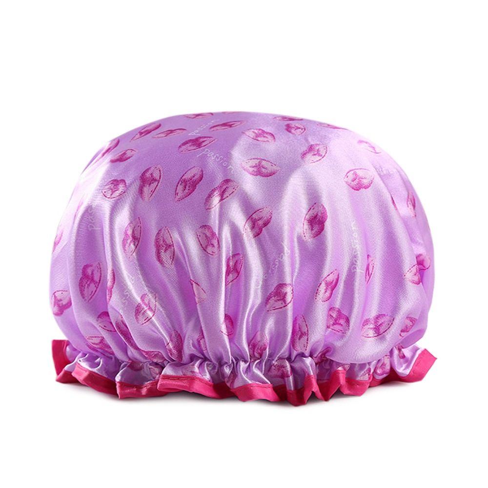 Утолщенная шапочка для душа с принтом, двухслойный дизайн, чехол для сушки волос, новые водонепроницаемые шапочки для душа