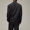 Y-3 SS24 Однотонный однобортный костюм с сетчатой подкладкой и драпировкой, длинный рукав, мужской костюм, черный IN8702