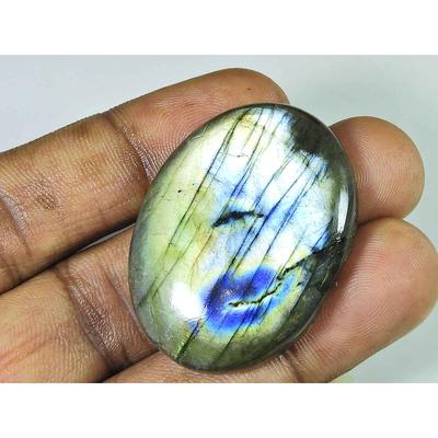 29X36X06MM Натуральный лабрадорит Круглая огранка Кабошон Свободный драгоценный камень 78 Карат. SK-4551