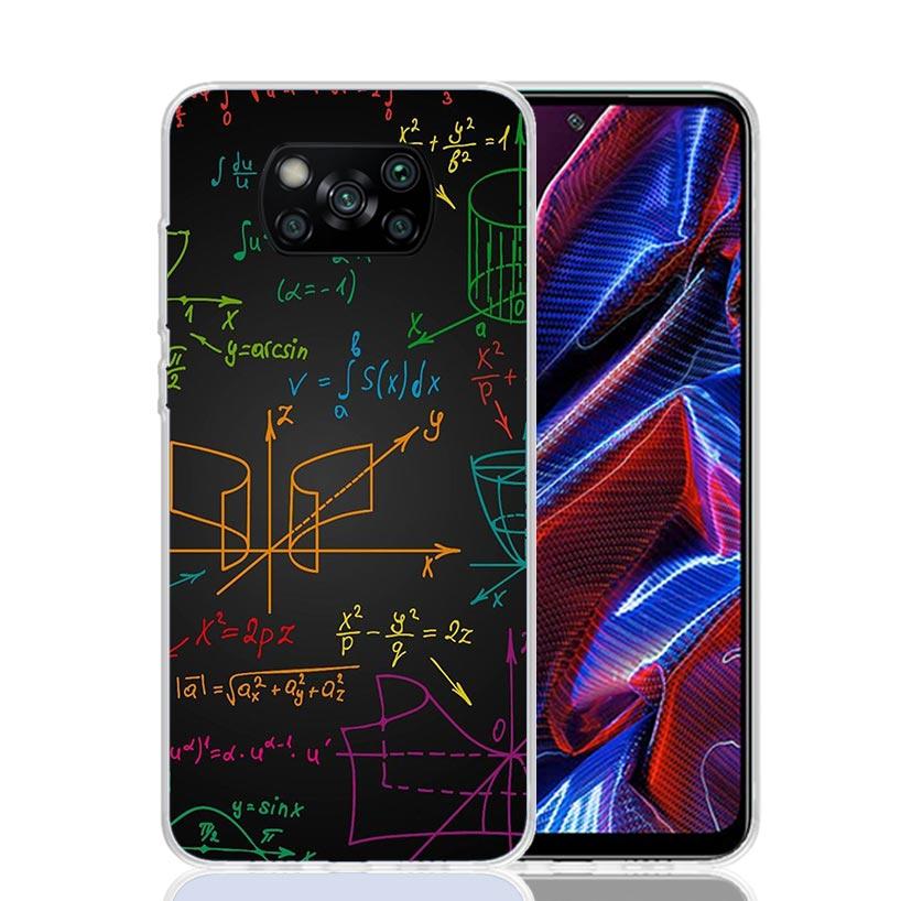 Physics Chemical Mathematics Phone Case For Xiaomi Poco X7 X6 X5 Pro F7 Ultra Redmi 15C 15 13 13C 12 12C 10 10A 10C 9 9A 9C 9T C