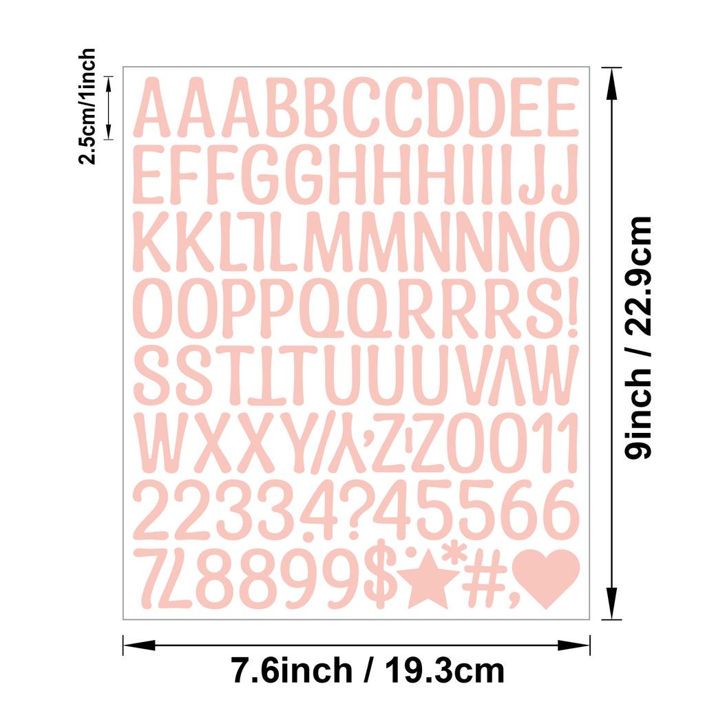 1 Inch Letter Sticker Art Body Vinyl Sticker DIY Handmade Kitchen Label Letter Sticker