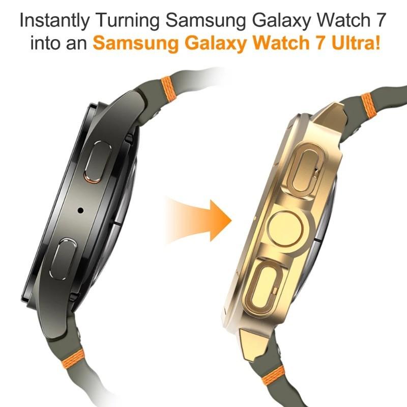 Замена на Ultra Glass Case Shell для Samsung Galaxy Watch 7 44 мм 40 мм PC Case Screen Protector Upgrade для Samsung Galaxy Watch 7 44/40 мм