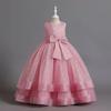 Детское платье Платье принцессы с атласным однотонным платьем для торта