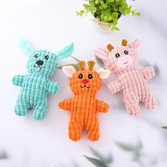 Dog Squeaky Toy Stuffed Animal Plush Dog Toy with Crinkle Paper for Puppy Small Dogs Tough Dog Chew Toy for Aggressive Chewer