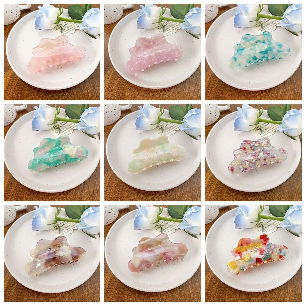 Заколка для волос в форме облака, однотонная черепаховая заколка для волос, когти для путешествий