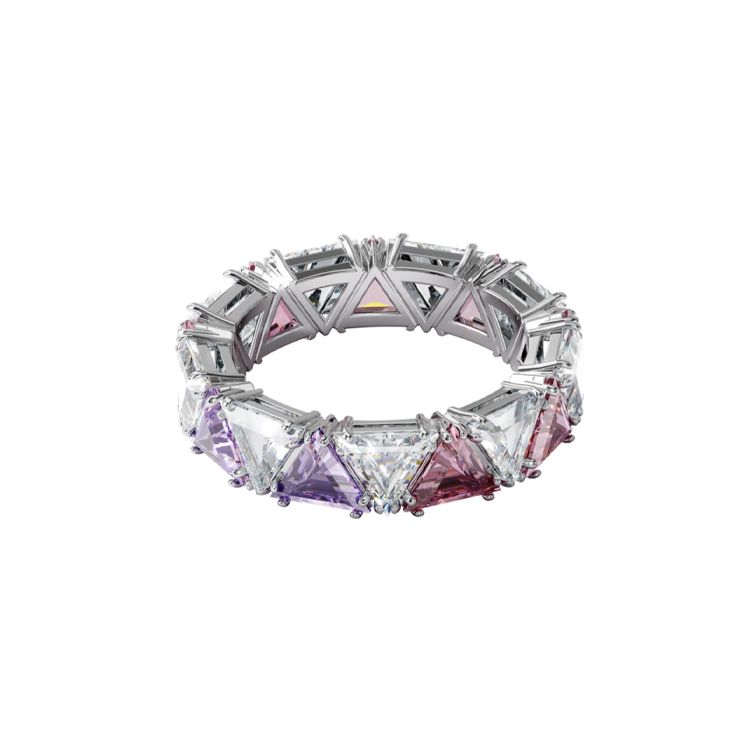 Swarovski Матрица Трапециевидная огранка Имитация кристалла Серебряное кольцо 925 пробы Женское кольцо 5608531