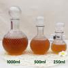 Transparent Ball Shape Quick Decanter Glass Bottle Crystal Whiskey Wine Bottle With Stopper Home Bar Tool
