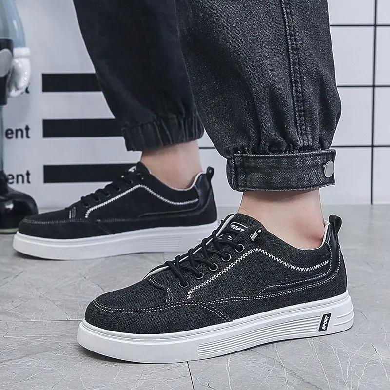 Мужская обувь на плоской подошве, нескользящая, дышащая, мужская повседневная обувь, не из кожи, бесплатная доставка, тренд 2024 года, акция, новое предложение, рабочие кроссовки