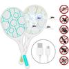 USB Rechargeable Electric Fly Pat Household Insect Racket Killer Swatter Bug Mosquito Handheld Racket